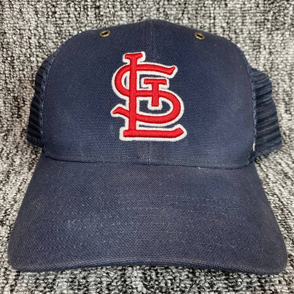 Carhartt 47 Brand St Louis Cardinals Trucker Hat Navy Blue Snapback Cap MLB OSFA